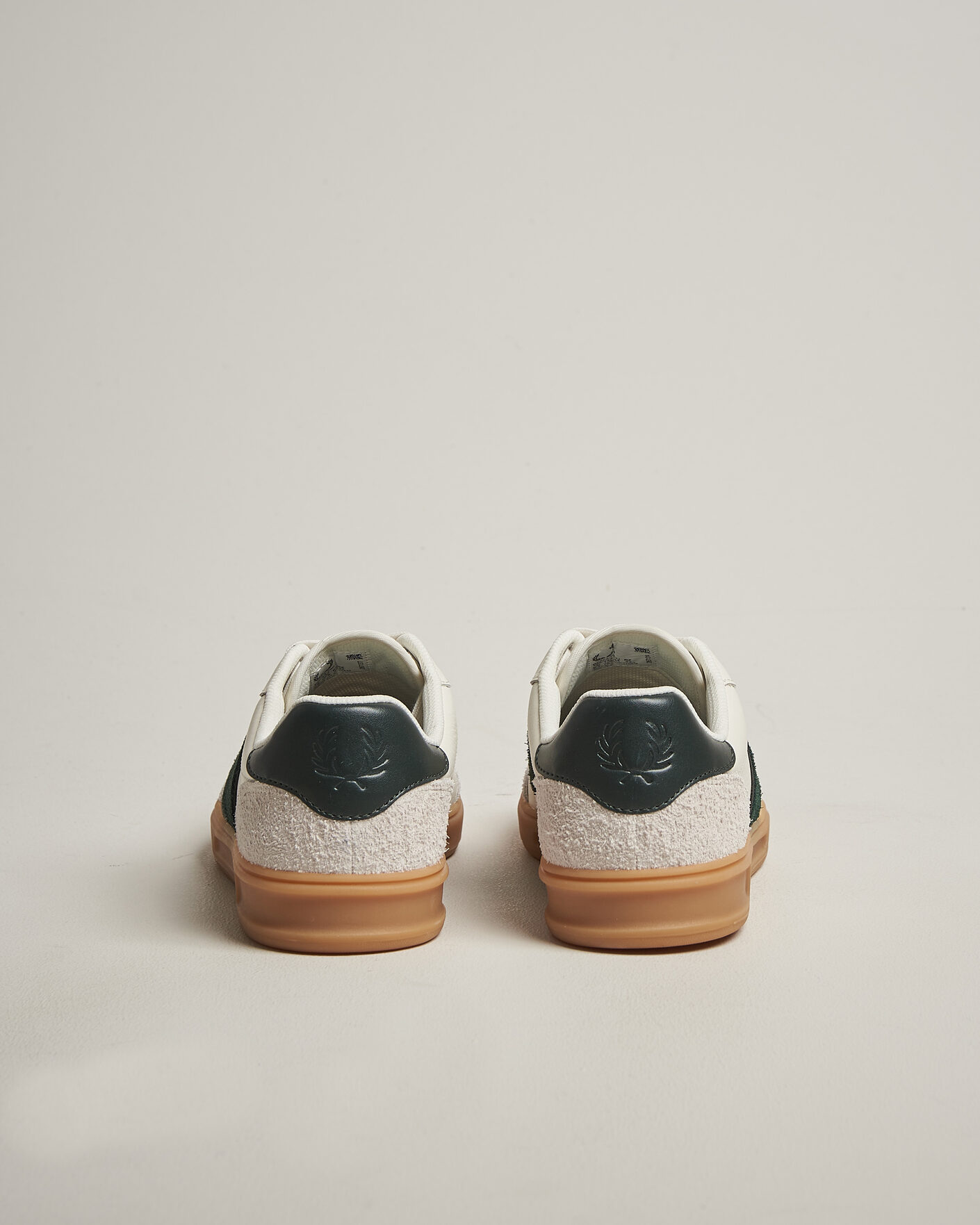 Homme | Baskets | Fred Perry | B4 Leather/Suede Sneaker Light Ecru/Green