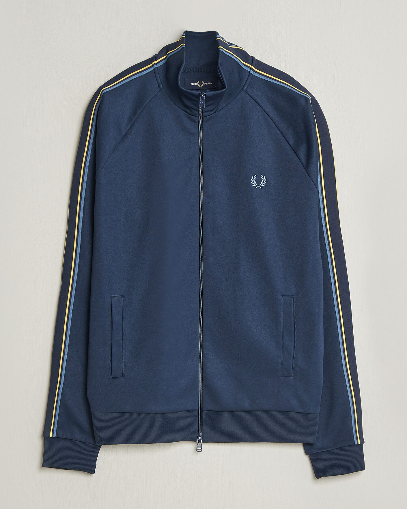 Homme | Pulls Et Tricots | Fred Perry | Tramline Taped Track Jacket Tennis Blue