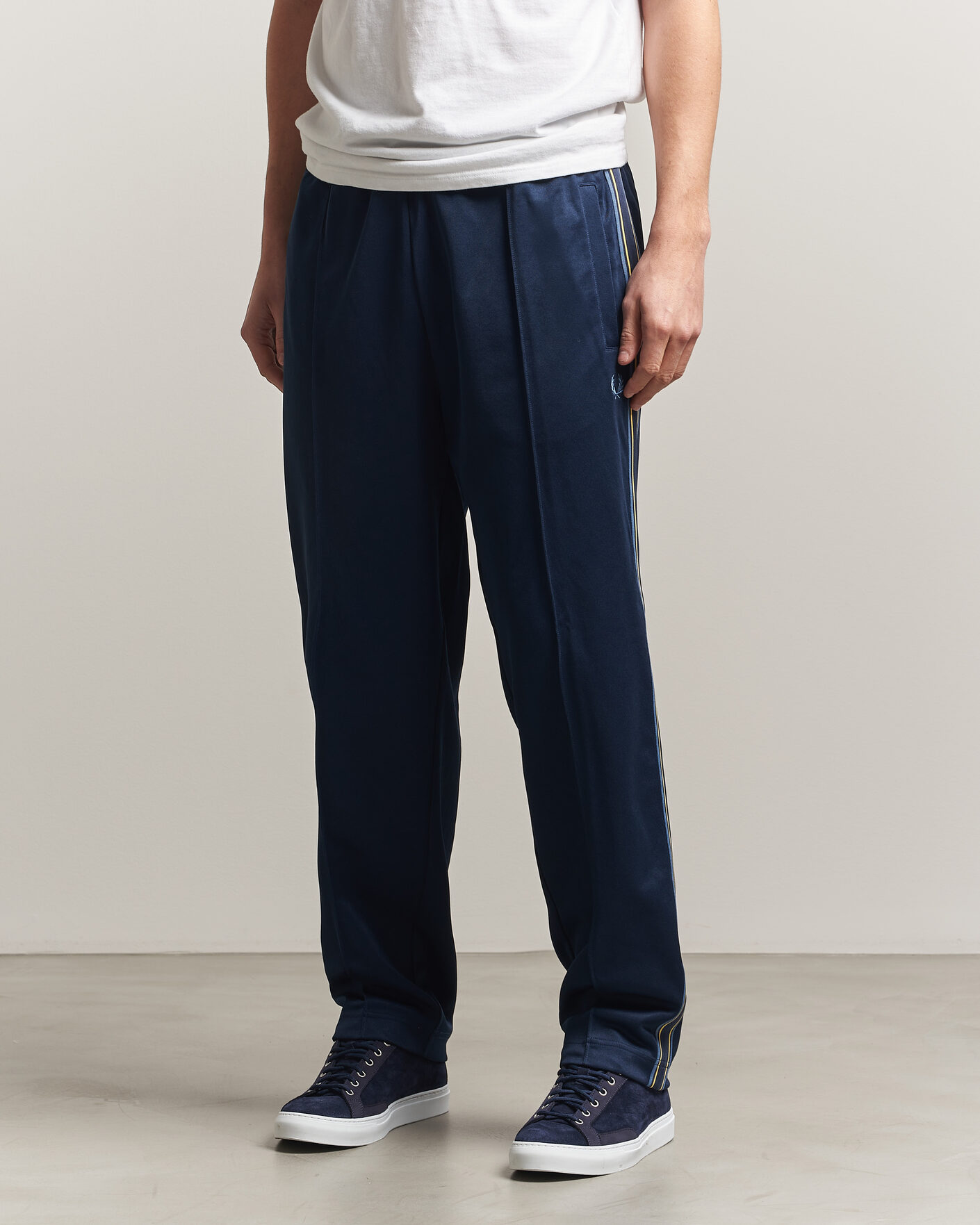 Homme | Pantalons | Fred Perry | Tramline Taped Track Pants Tennis Blue