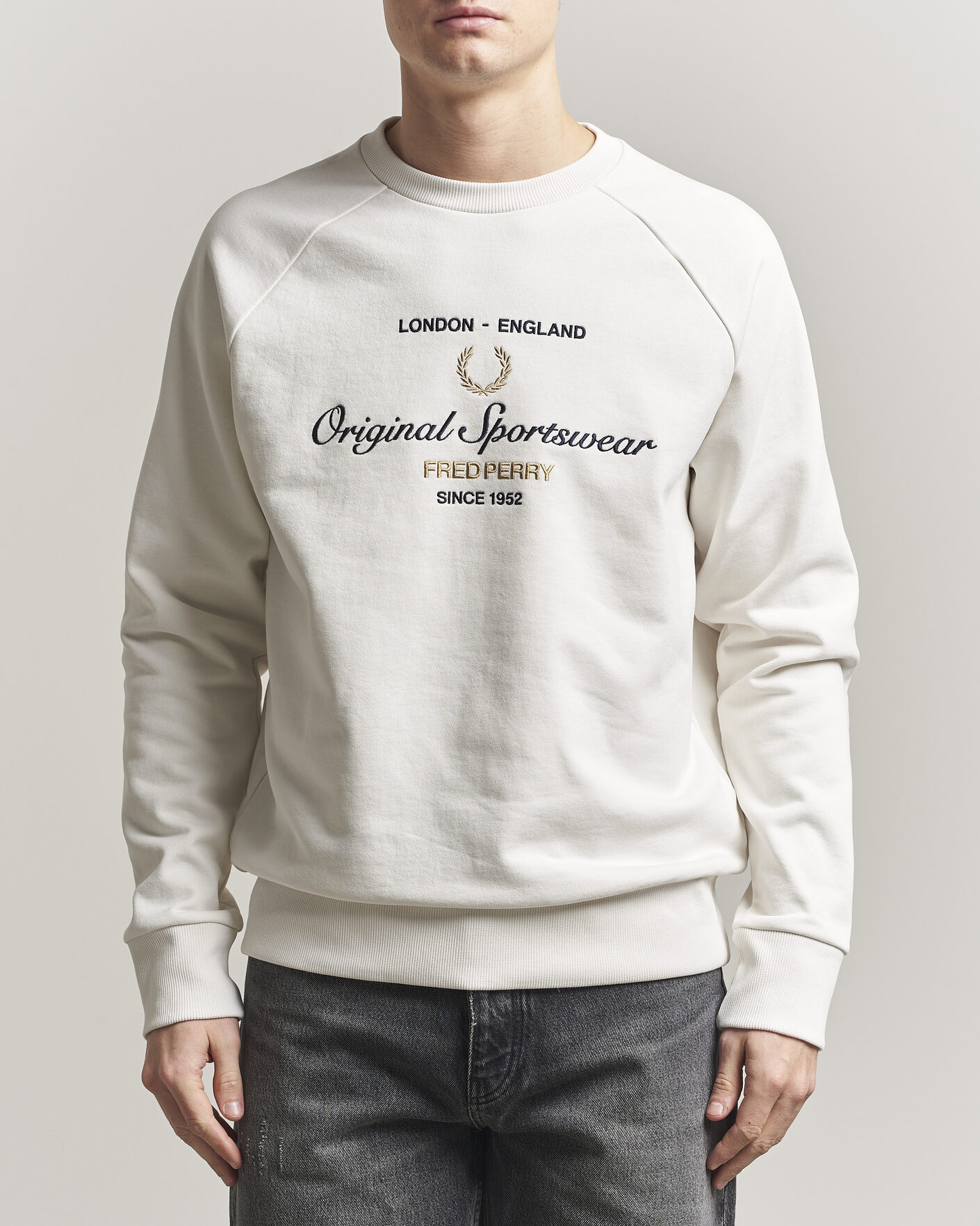 Homme | Pulls Et Tricots | Fred Perry | Original Sportswear Sweatshirt Snow White