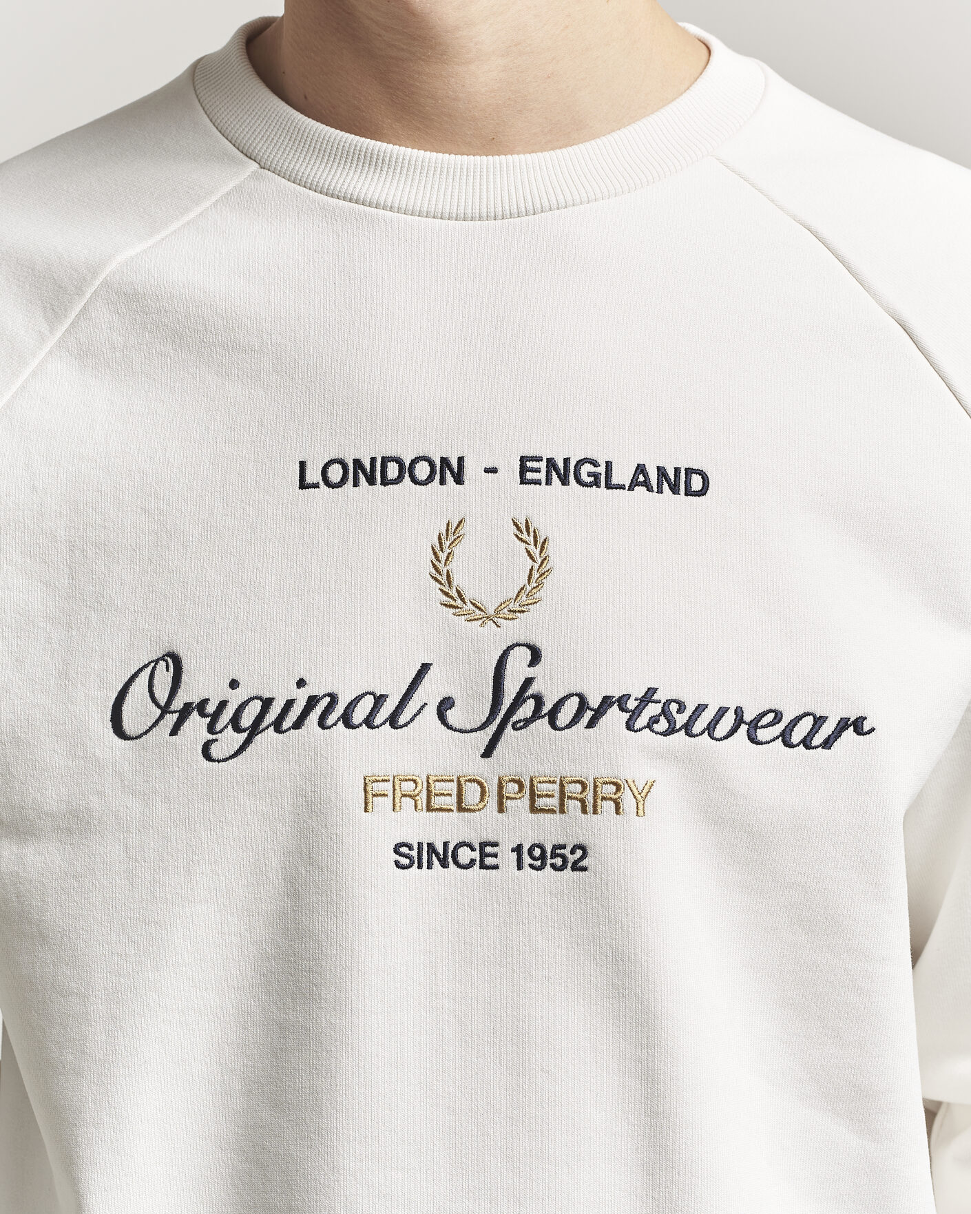 Homme | Pulls Et Tricots | Fred Perry | Original Sportswear Sweatshirt Snow White