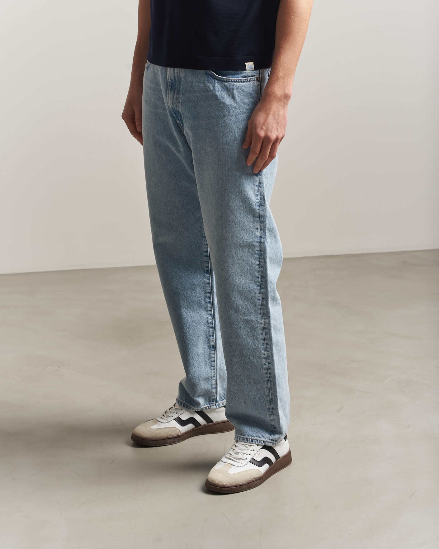 Homme | Baskets | Gant | Cuzmo Leather/Suede Sneaker White/Black