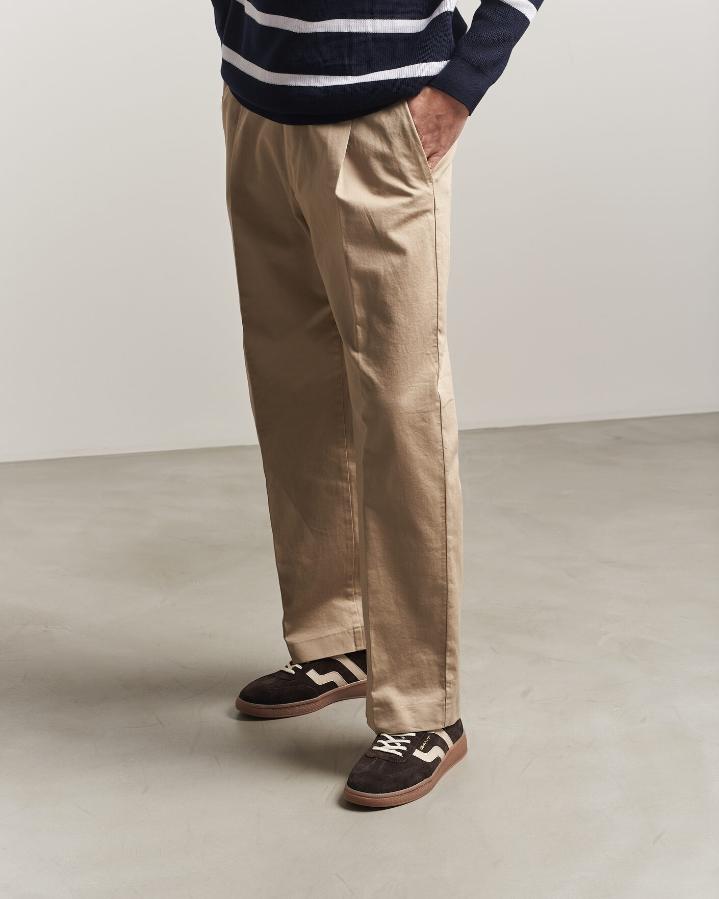 Homme | Baskets | Gant | Cuzmo Suede Sneaker Dark Brown/White