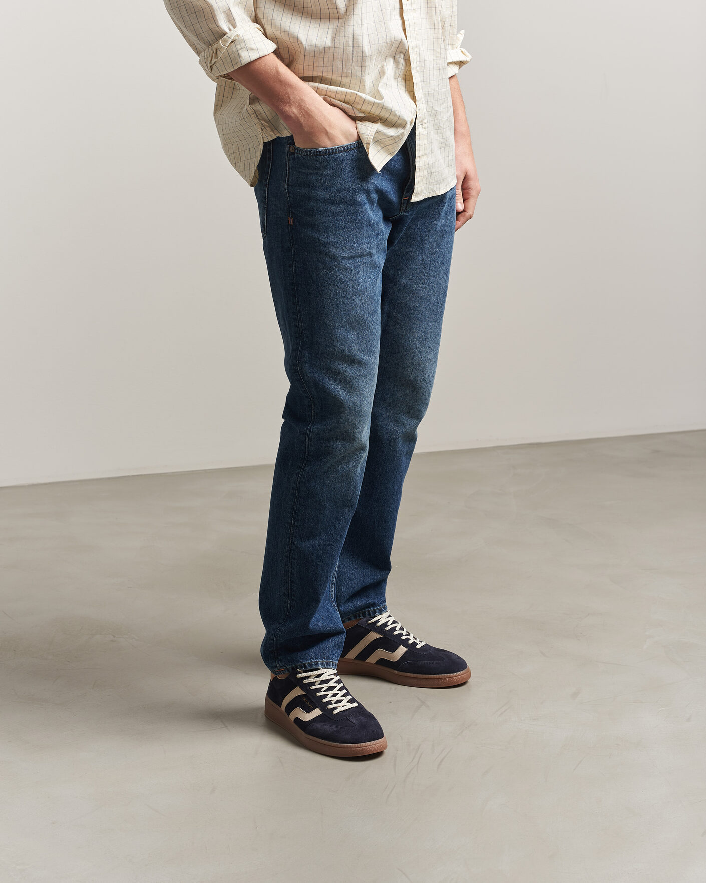 Homme | Baskets | Gant | Cuzmo Suede Sneaker Marine/White