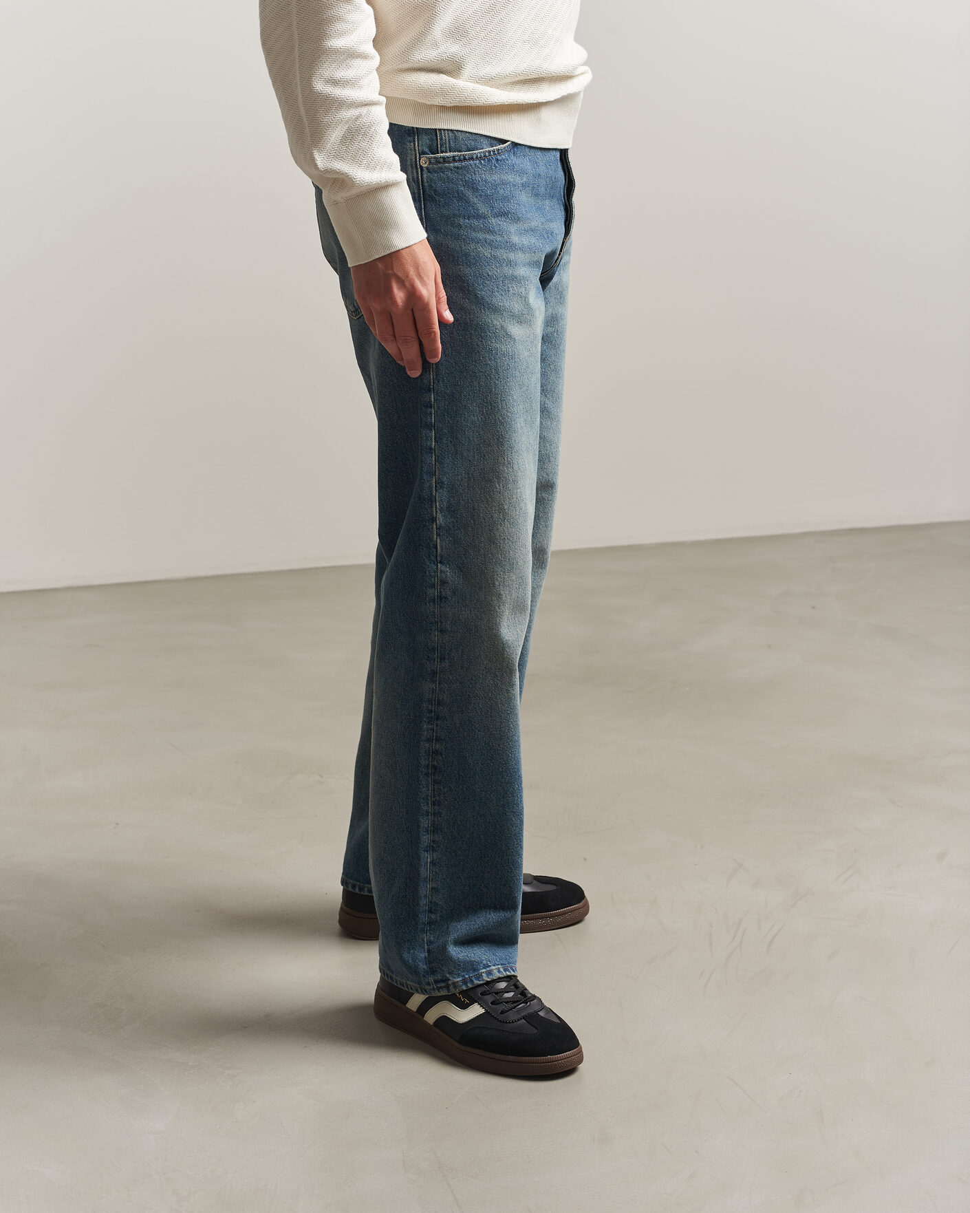 Homme | Baskets | Gant | Cuzmo Leather/Suede Sneaker Black/White