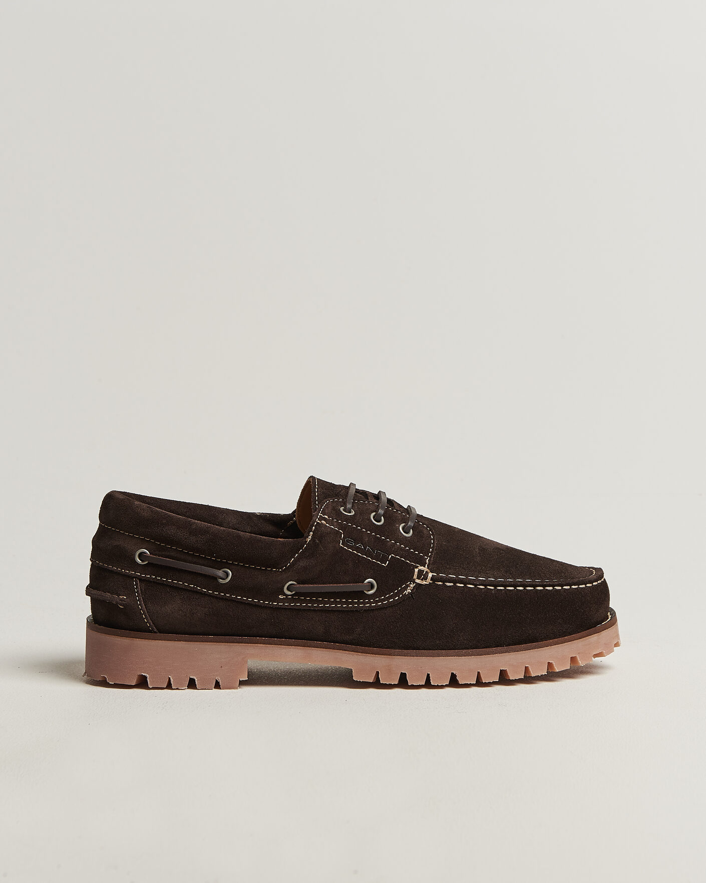Homme | Chaussures Bateau | Gant | Tratton Suede Boat Shoe Dark Brown