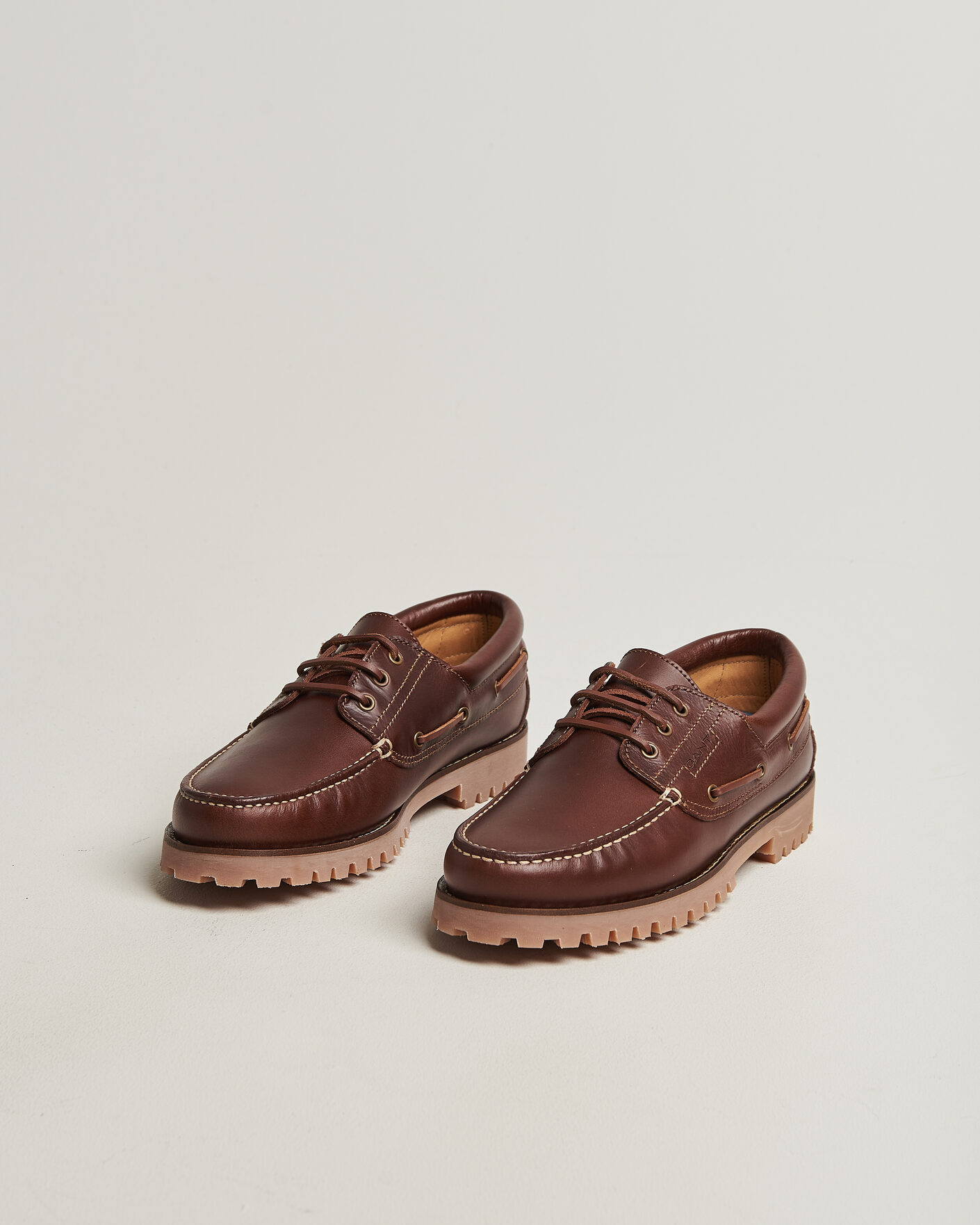 Homme | Chaussures Bateau | Gant | Tratton Leather Boat Shoe Brown