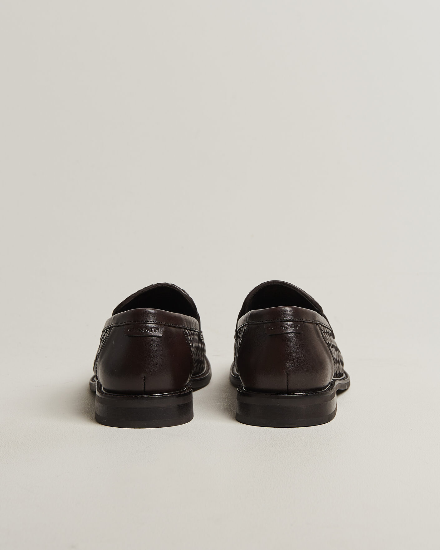 Homme | Loafers | GANT | Lozham Braided Leather Loafer Dark Brown