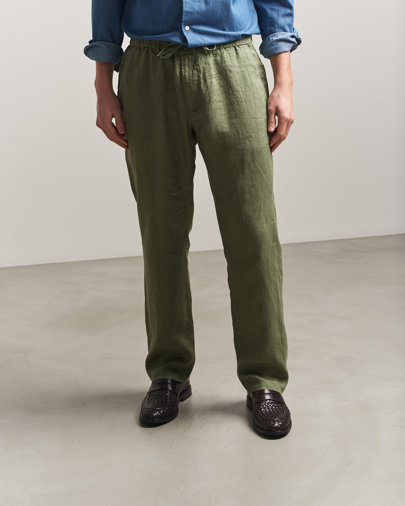 Homme | Loafers | Gant | Lozham Braided Leather Loafer Dark Brown