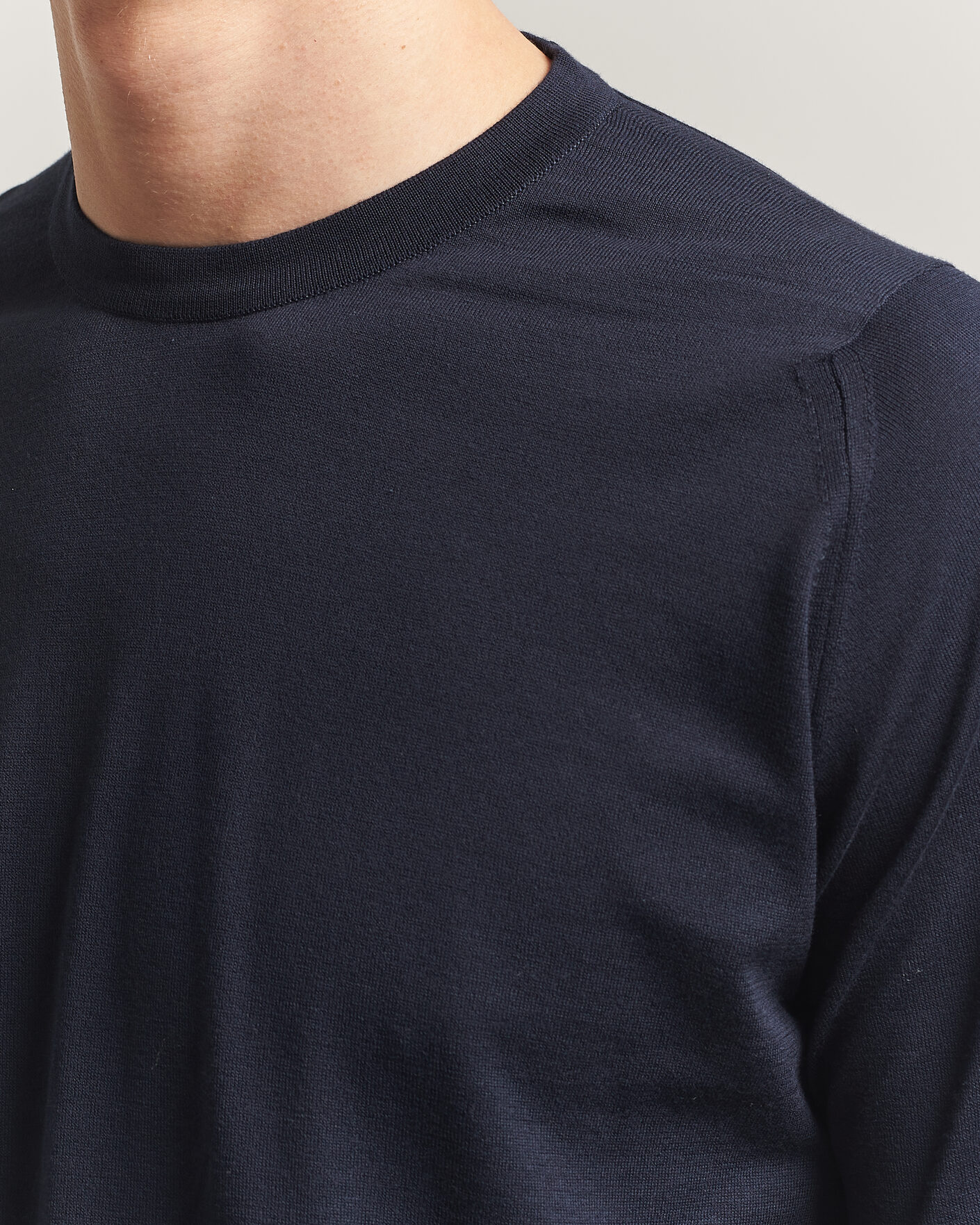 Homme | Pulls Et Tricots | John Smedley | Rowland Sea Island Crew Neck Pullover Navy