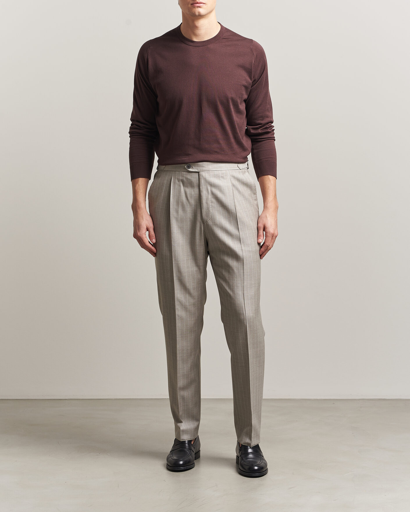 Homme | Pulls Et Tricots | John Smedley | Rowland Sea Island Crew Neck Pullover Raisin Brown