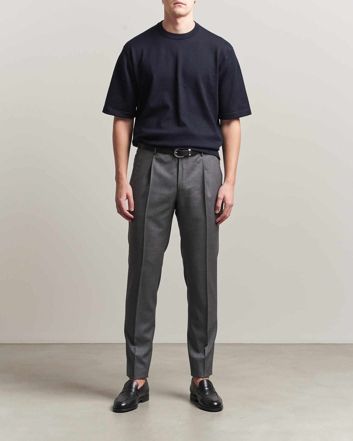 Homme | T-shirts | John Smedley | Tindall Sea Island Cotton T-Shirt Navy