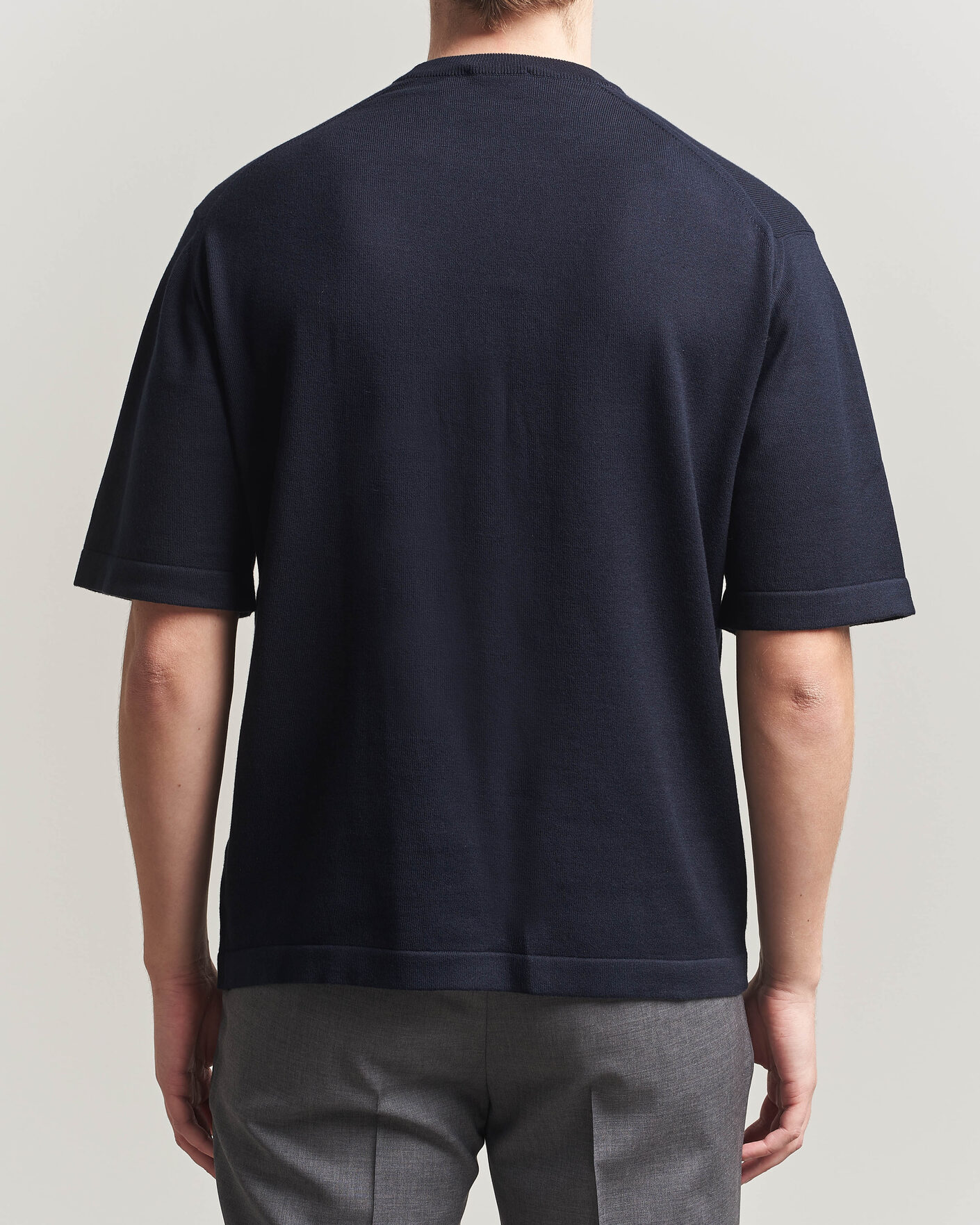 Homme | T-shirts | John Smedley | Tindall Sea Island Cotton T-Shirt Navy