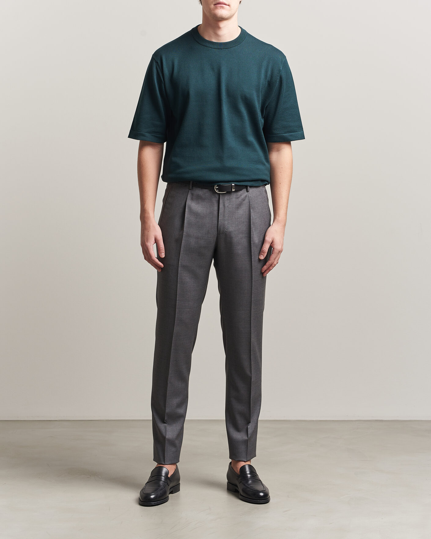 Homme | T-shirts | John Smedley | Tindall Sea Island Cotton T-Shirt Rainforest