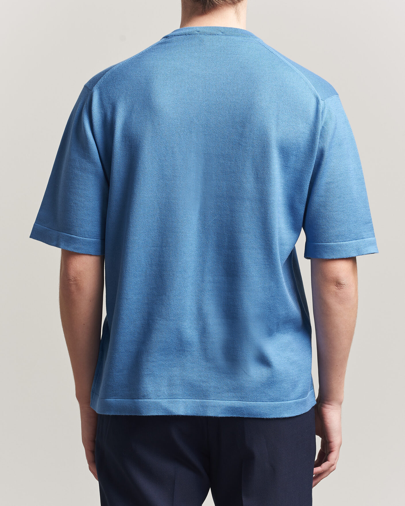Homme | T-shirts | John Smedley | Tindall Sea Island Cotton T-Shirt Skye Blue