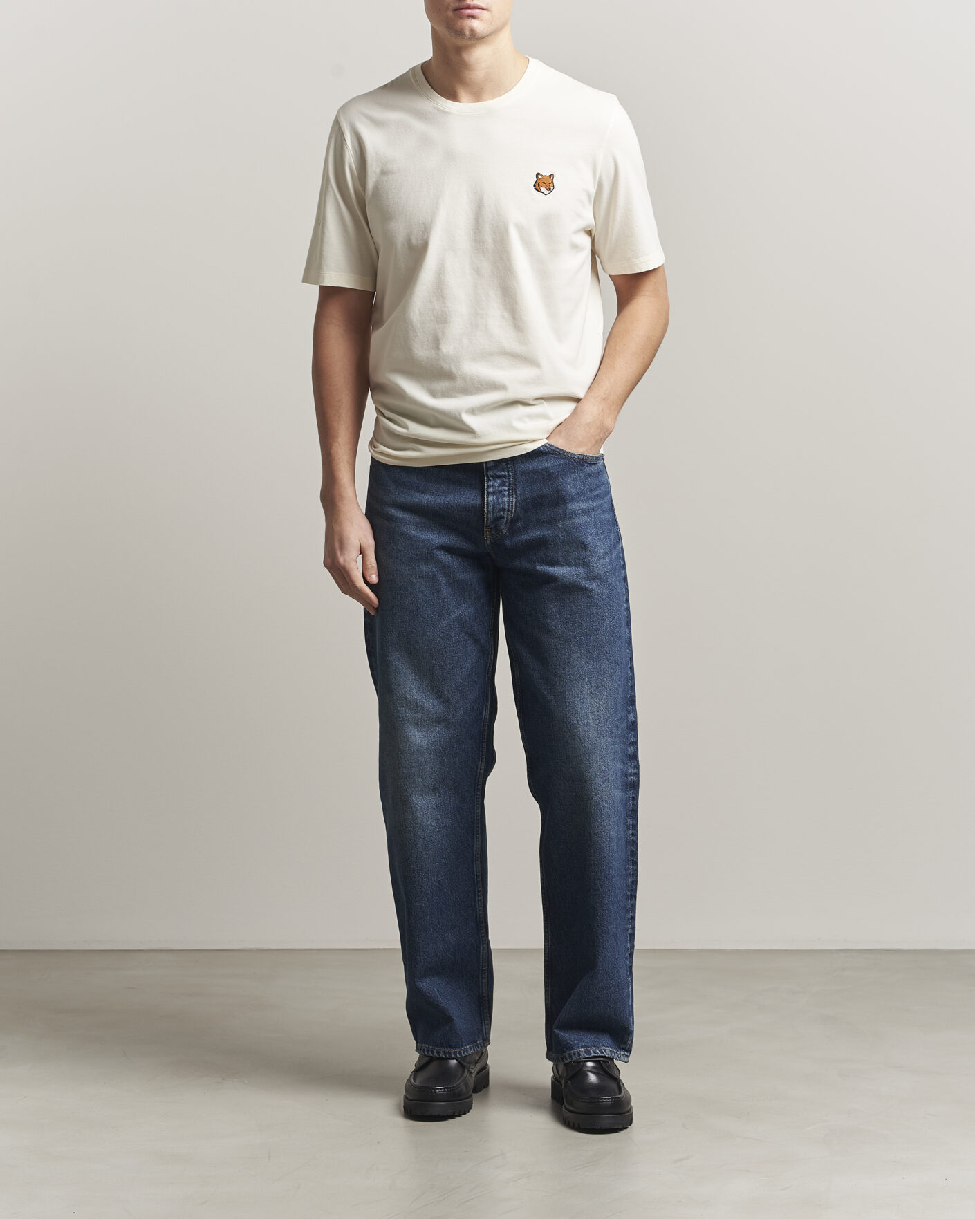 Homme | T-shirts | Maison Kitsuné | Fox Head T-Shirt Noble Beige