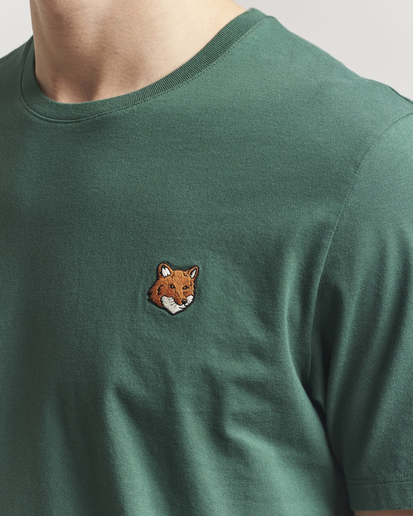 Homme | T-shirts | Maison Kitsuné | Fox Head T-Shirt Bottle Green