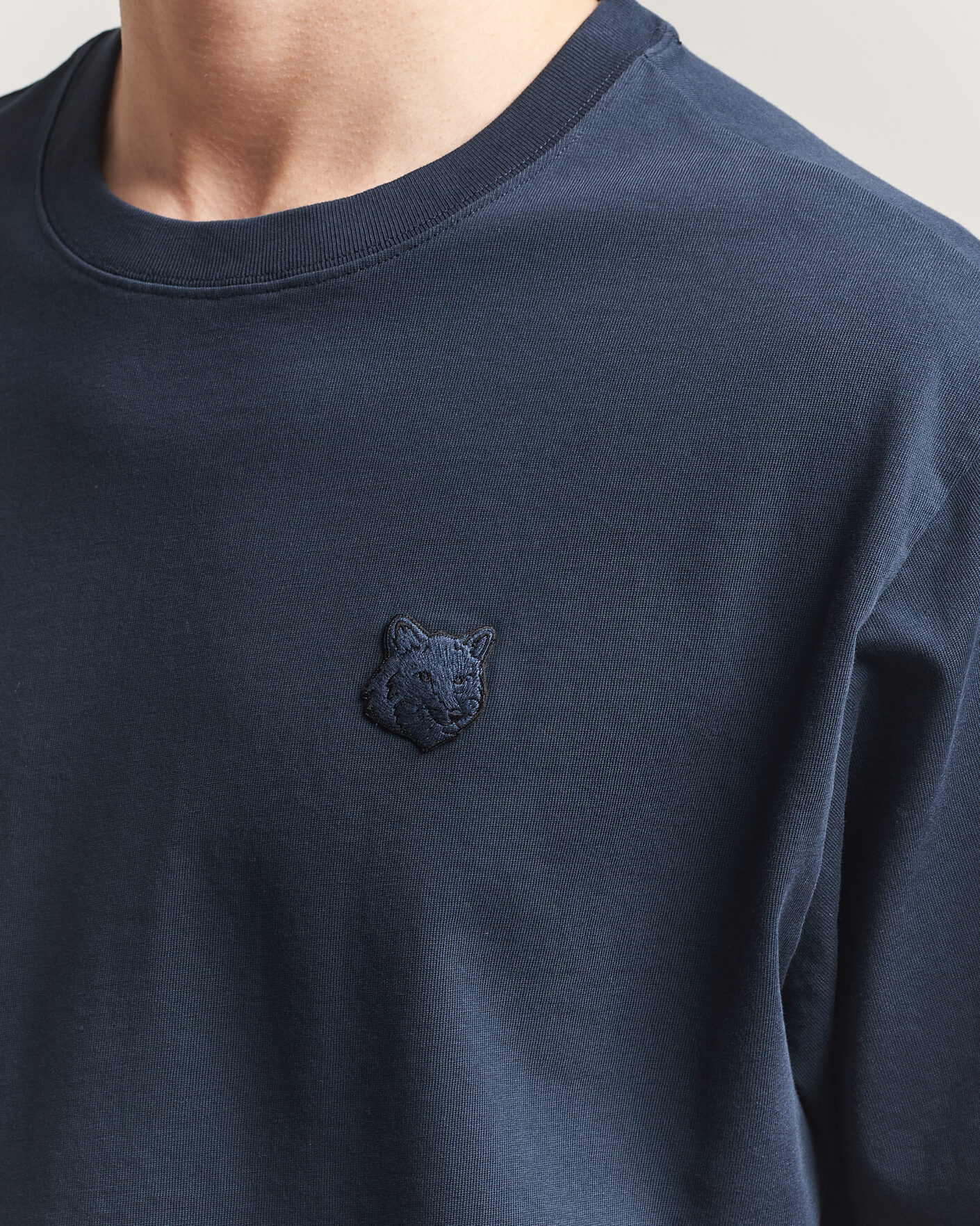 Homme | T-shirts | Maison Kitsuné | Tonal Fox Head T-Shirt Navy