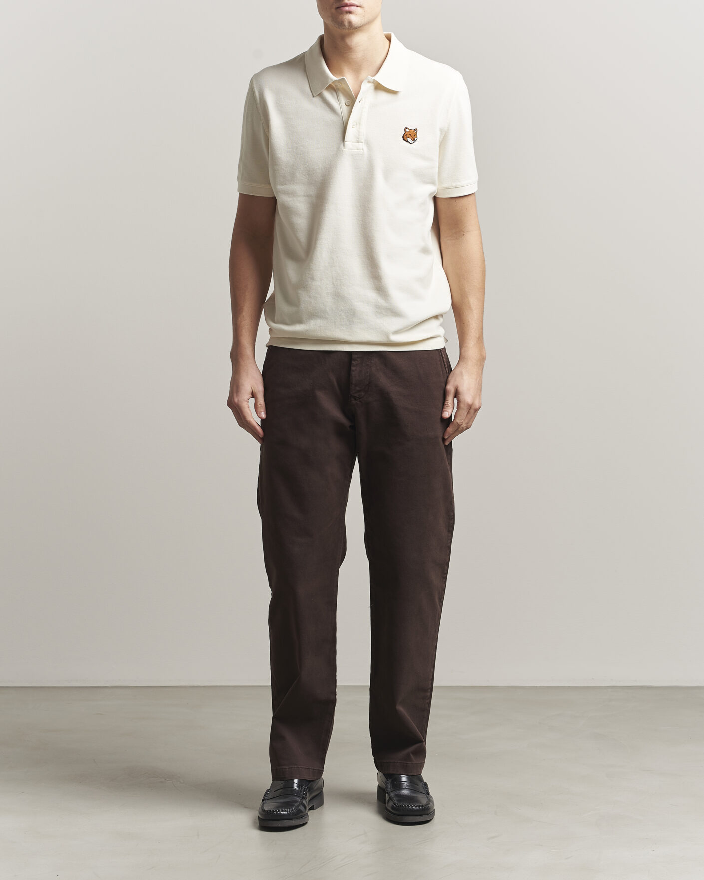 Homme | Polos | Maison Kitsuné | Fox Head Polo Noble Beige