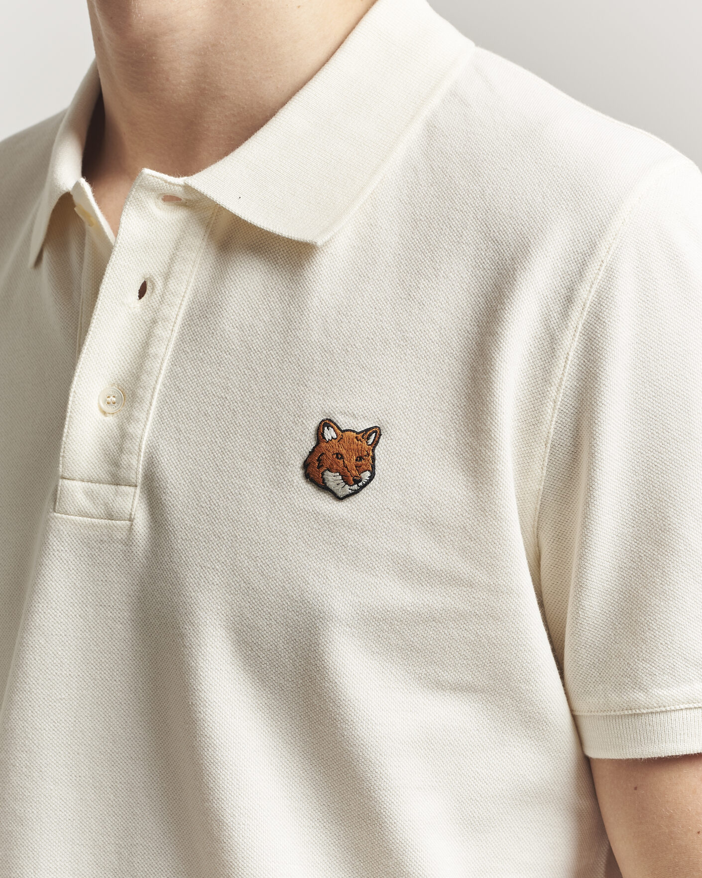 Homme | Polos | Maison Kitsuné | Fox Head Polo Noble Beige