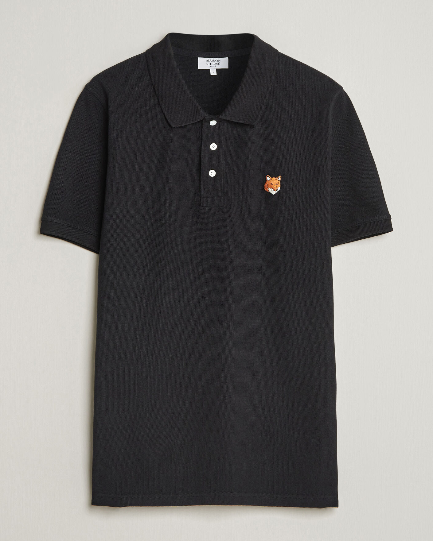 Homme | Polos | Maison Kitsuné | Fox Head Polo Black
