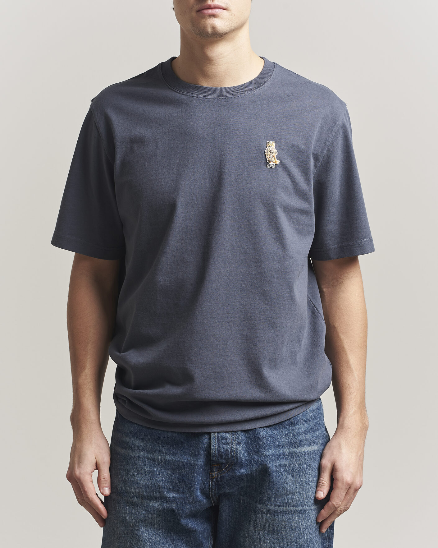 Homme | T-shirts | Maison Kitsuné | Dressed Fox T-Shirt Shadow Blue