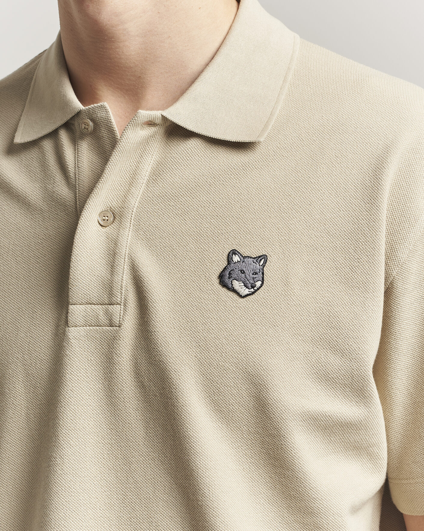 Homme | Polos | Maison Kitsuné | Bold Fox Head Polo Tea Leaf