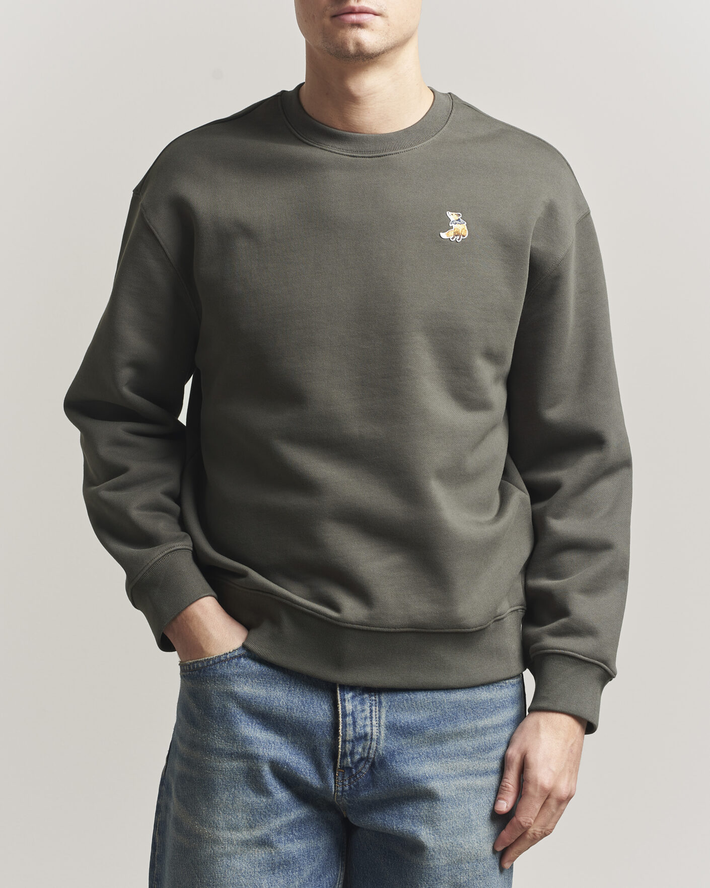 Homme | Pulls Et Tricots | Maison Kitsuné | Dreaming Fox Sweatshirt Beluga