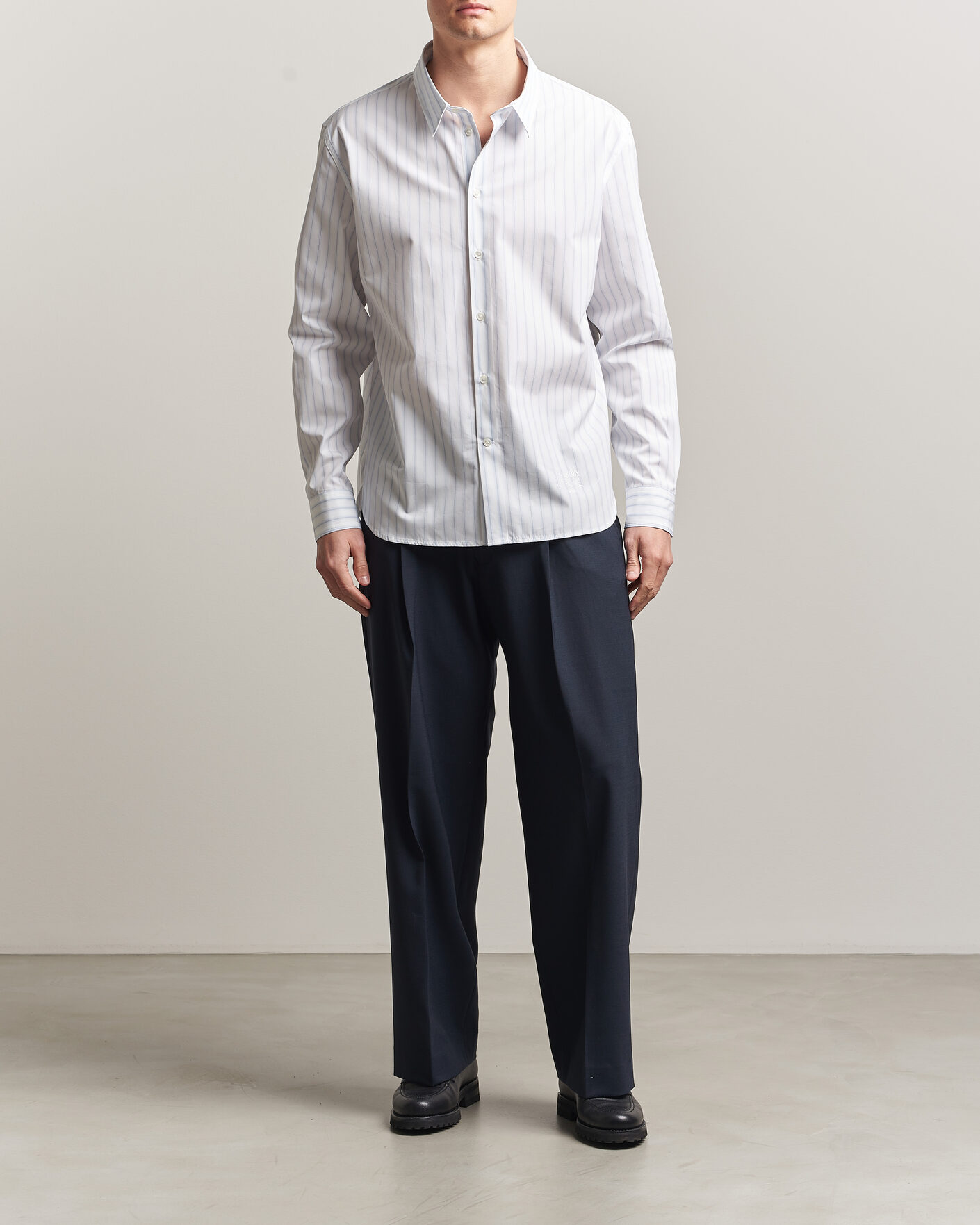 Homme | Chemises | Maison Kitsuné | Casual Striped Shirt Blue/White