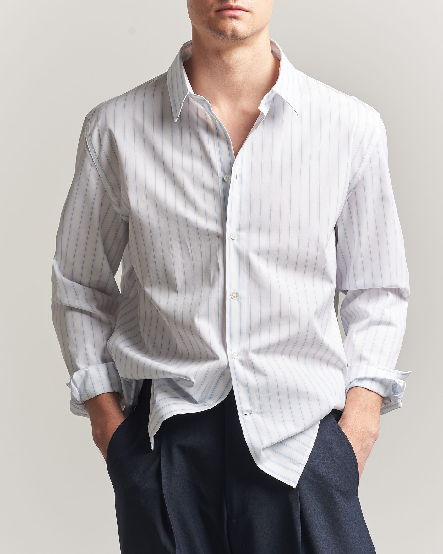 Homme | Chemises | Maison Kitsuné | Casual Striped Shirt Blue/White