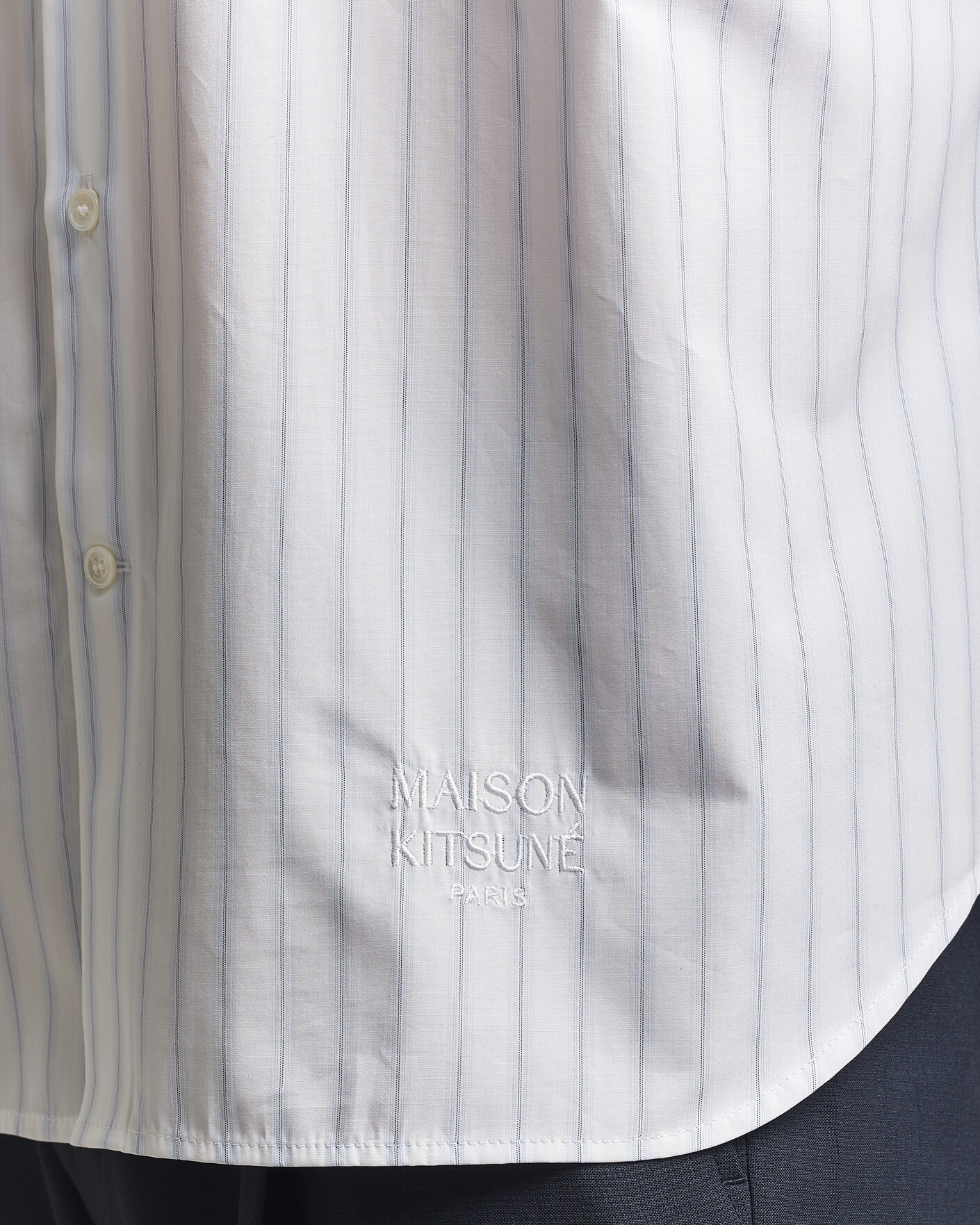 Homme | Chemises | Maison Kitsuné | Casual Striped Shirt Blue/White