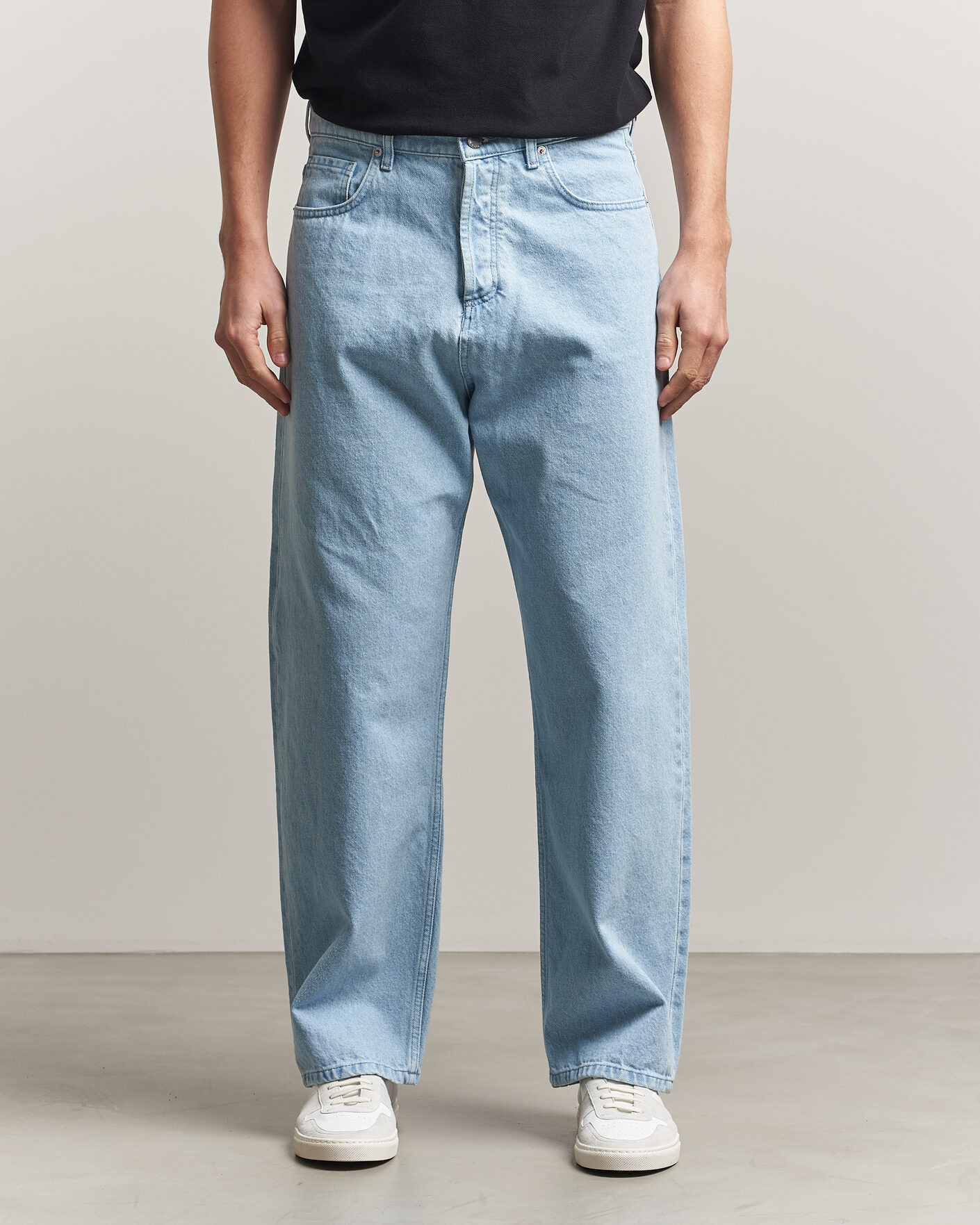 Homme | Jeans | Maison Kitsuné | Wide Fit Jeans Light Washed Indigo