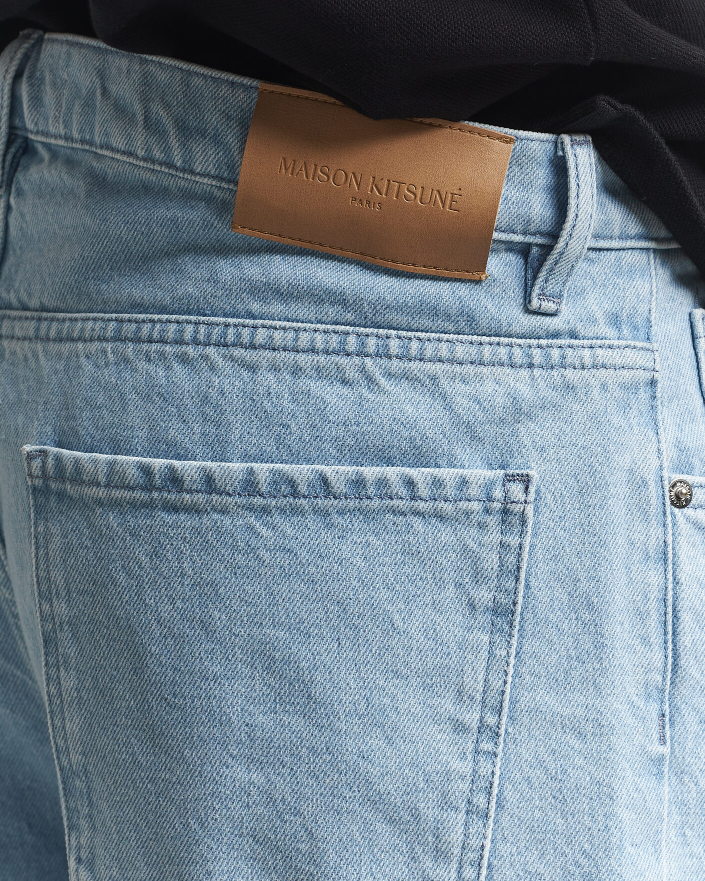 Homme | Pantalons | Maison Kitsuné | Wide Fit Jeans Light Washed Indigo