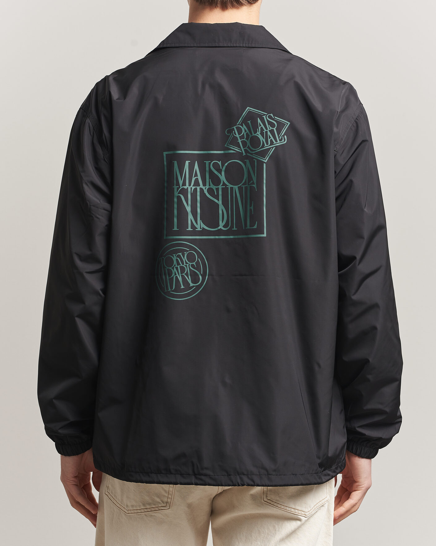 Homme | Manteaux Et Vestes | Maison Kitsuné | Tonal Fox Head Coach Jacket Black