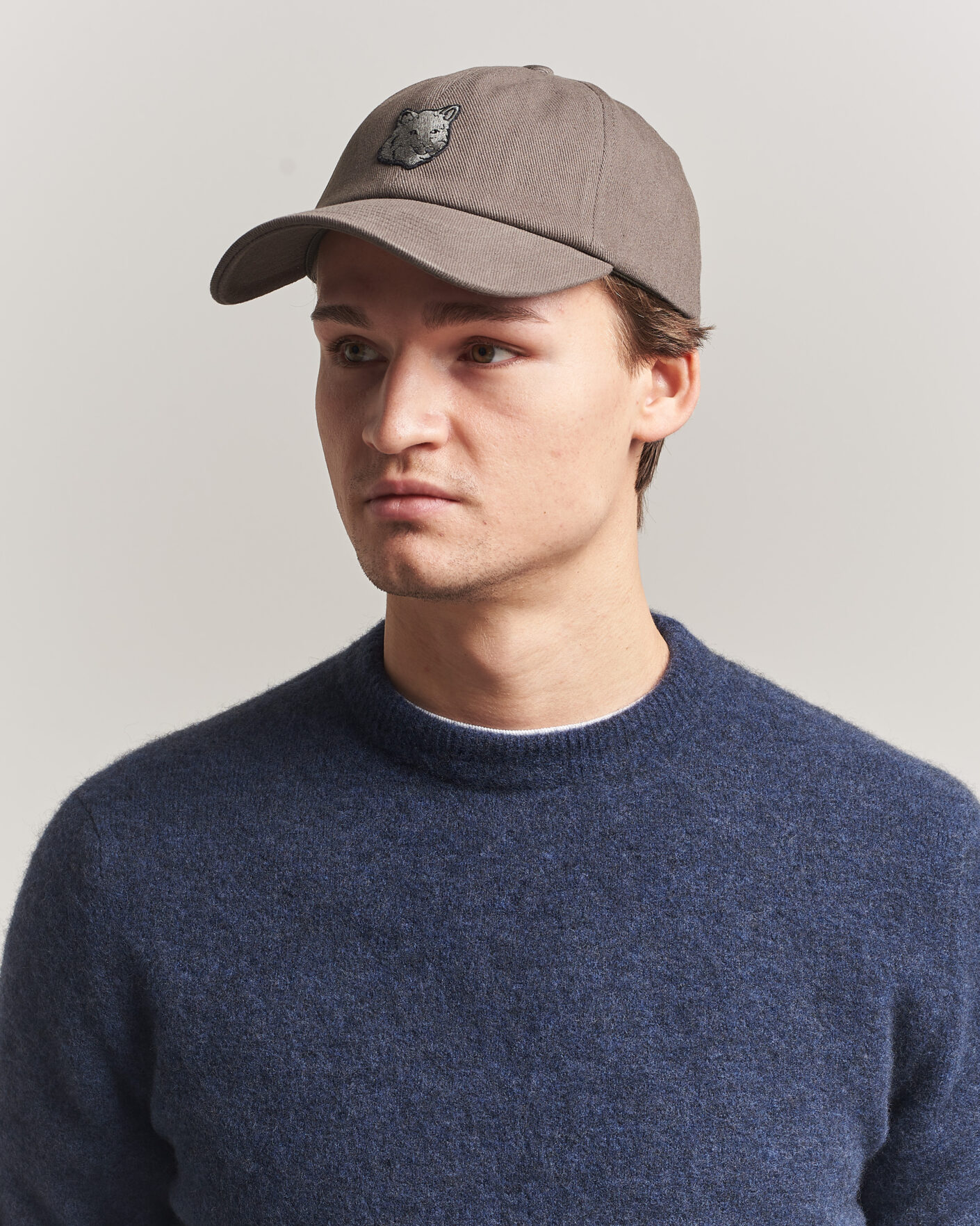 Homme | Bobs Et Casquettes | Maison Kitsuné | Tonal Fox Head Cap Beluga