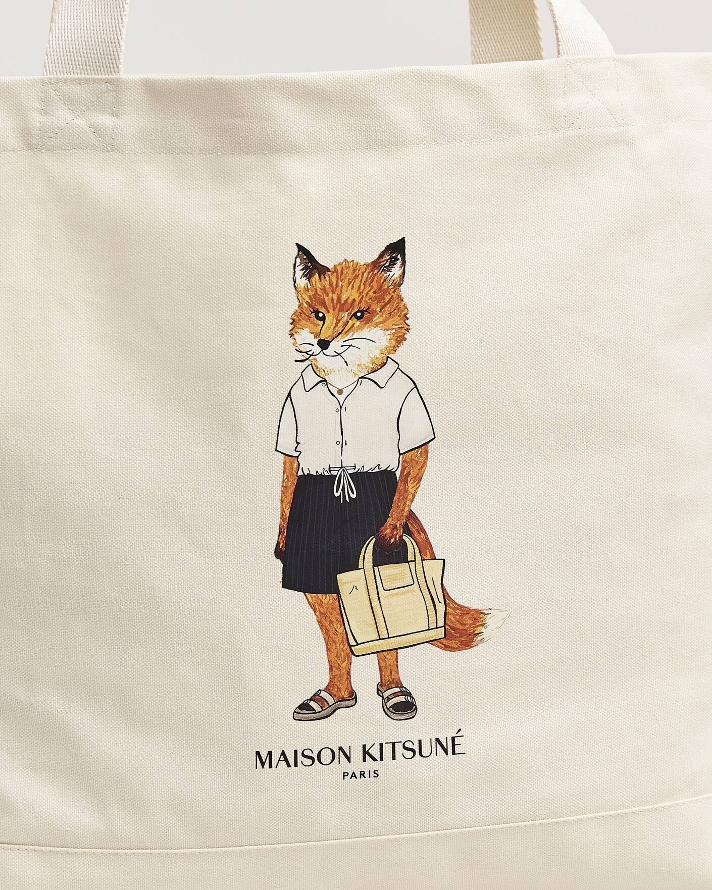 Homme | Sacs | Maison Kitsuné | Dressed Fox Totebag Ecru