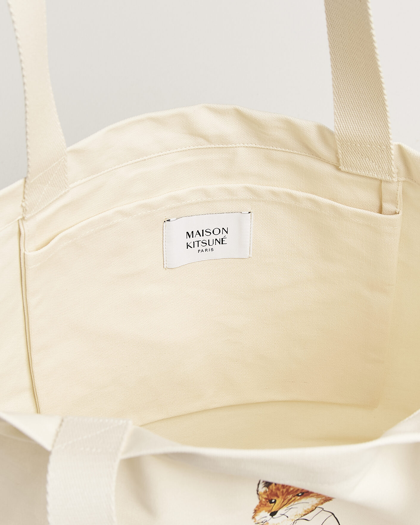 Homme | Sacs | Maison Kitsuné | Dressed Fox Totebag Ecru