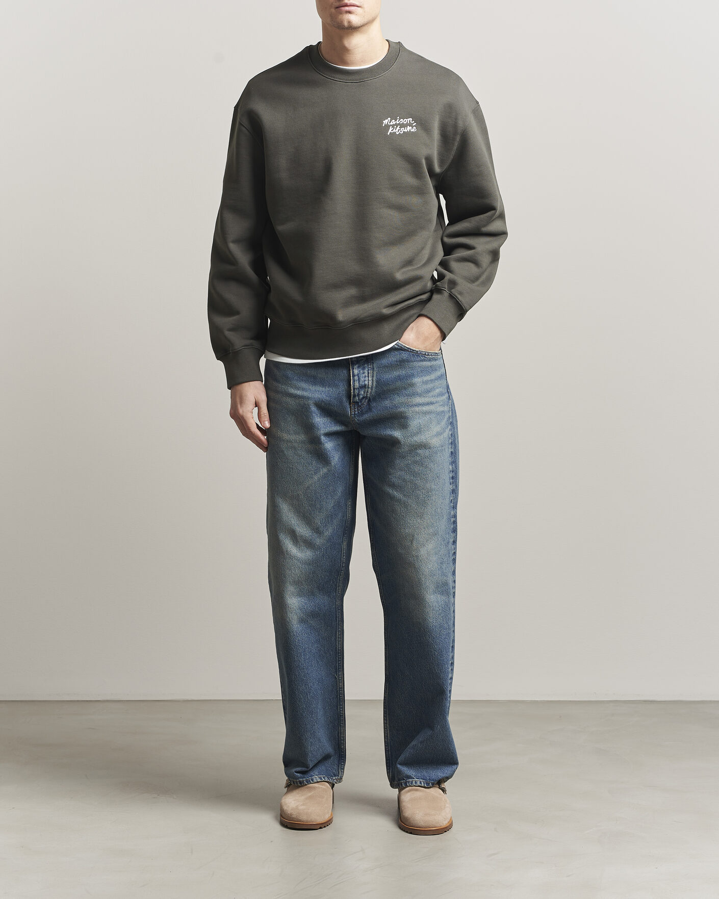 Homme | Pulls Et Tricots | Maison Kitsuné | Handwriting Sweatshirt Beluga