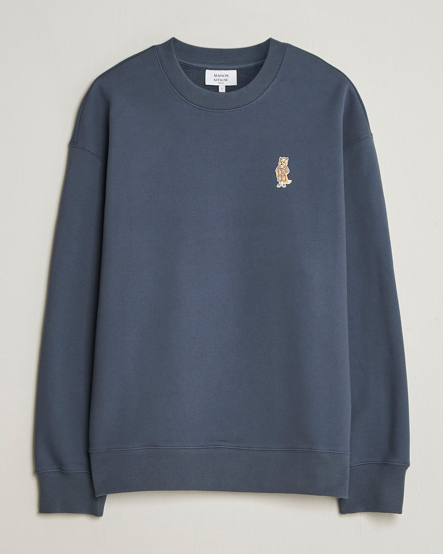 Homme | Pulls Et Tricots | Maison Kitsuné | Dressed Fox Sweatshirt Shadow Blue