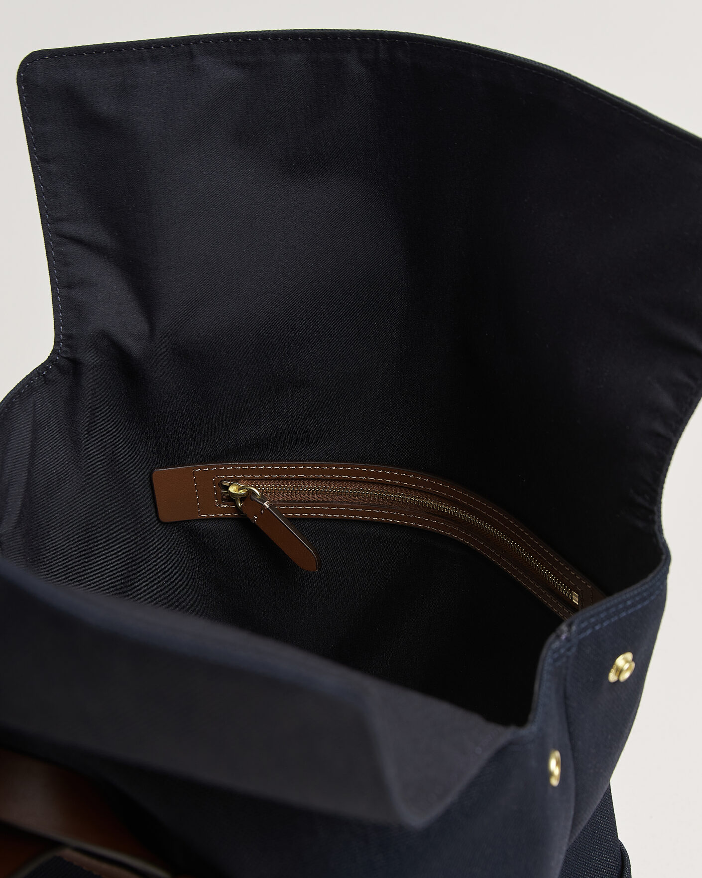Homme | Mismo M/S Nylon Backpack Deep Sea Blue/Cuoio | Mismo | M/S Nylon Backpack Deep Sea Blue/Cuoio