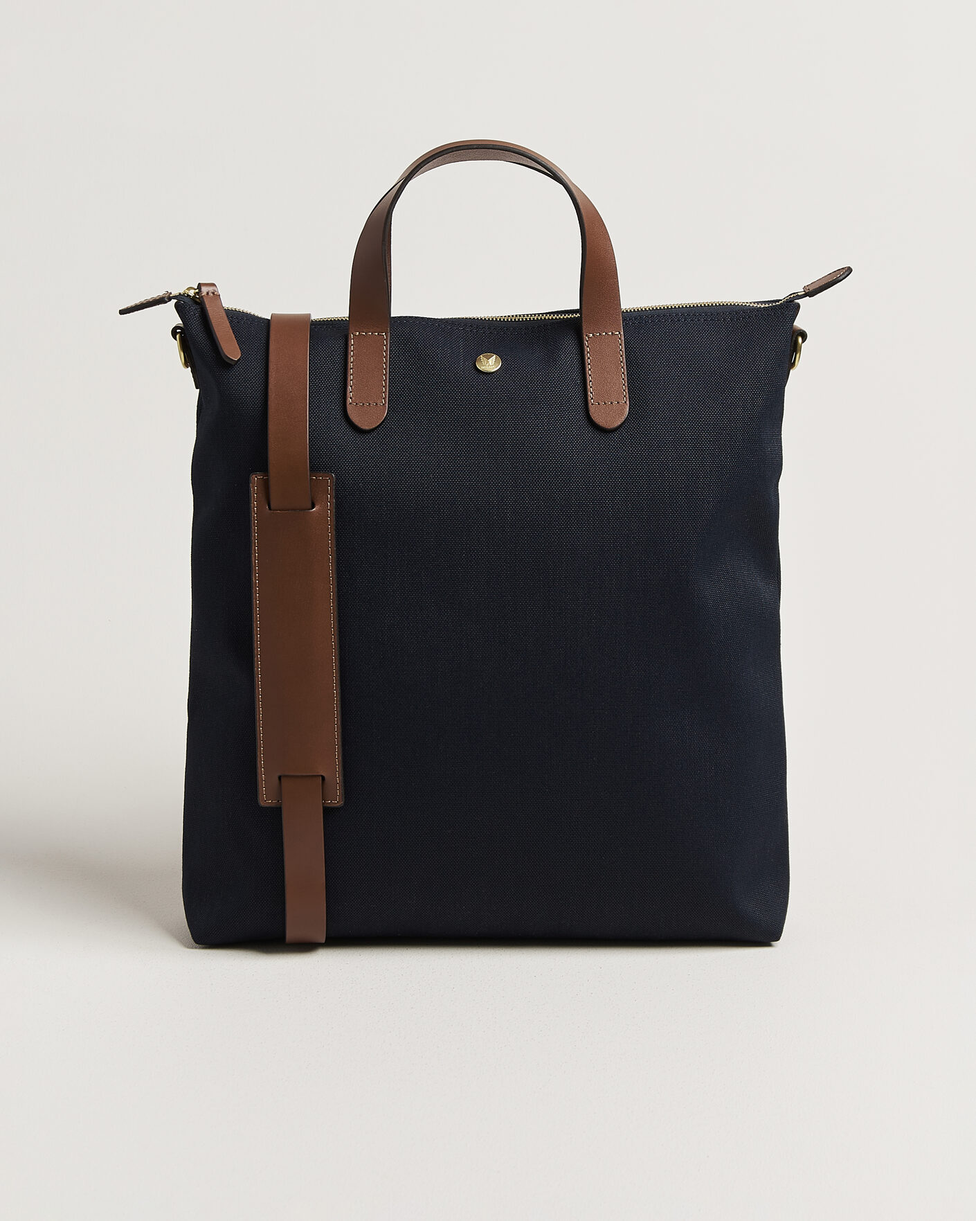 Homme | Sacs | Mismo | M/S Canvas Shopper Deep Sea Blue/Cuoio