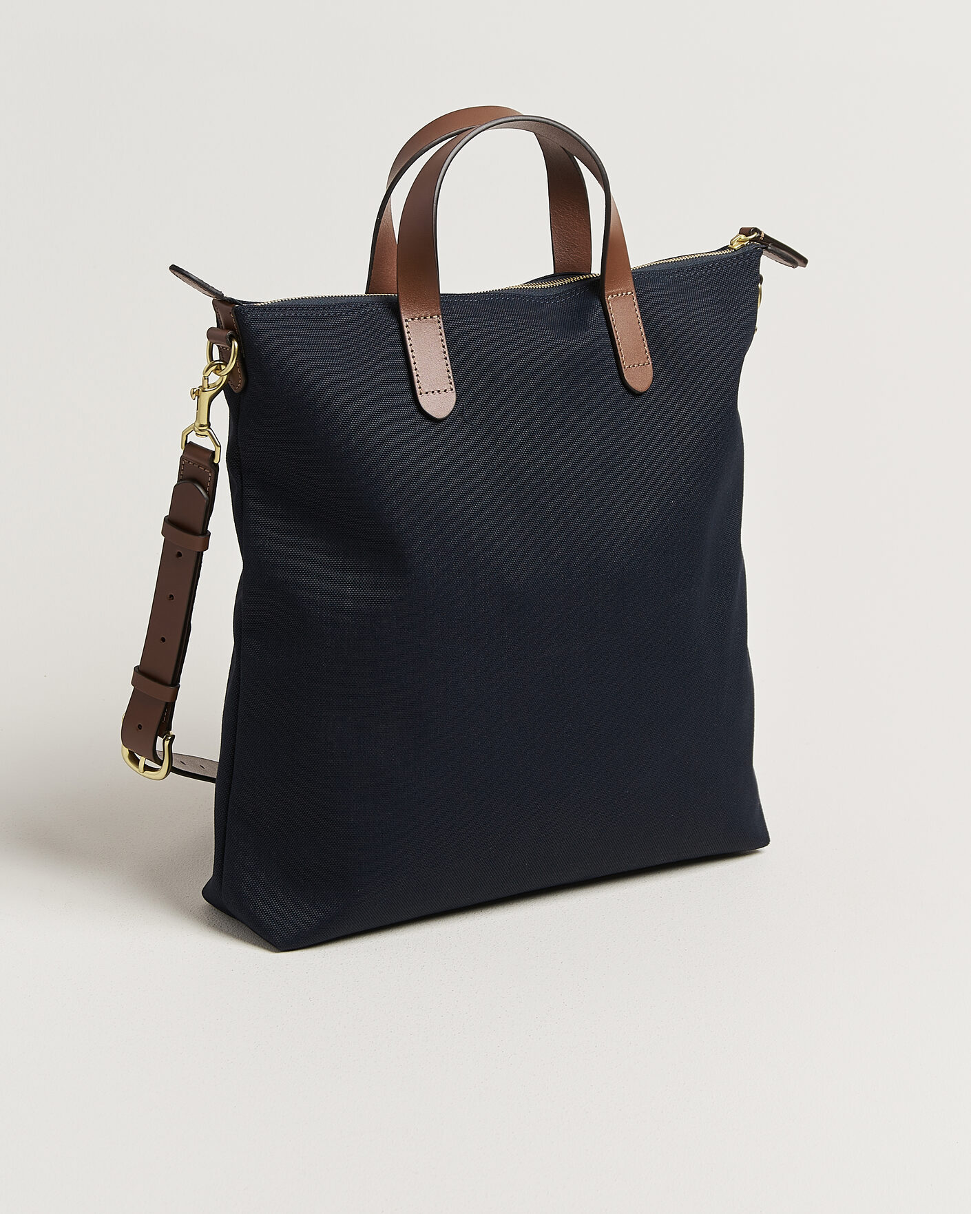 Homme | Sacs | Mismo | M/S Canvas Shopper Deep Sea Blue/Cuoio