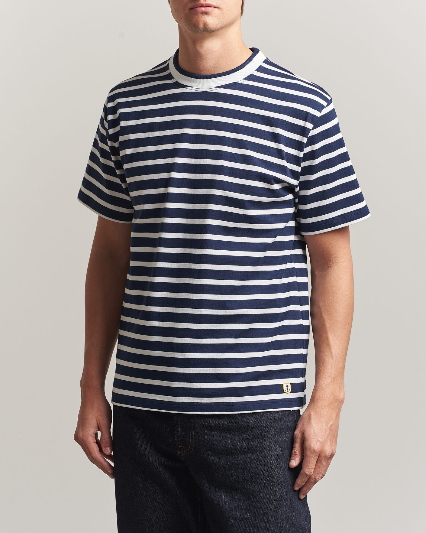 Homme | T-shirts | Armor-lux | Heritage Callac Stripe T-Shirt Marine/Blanc