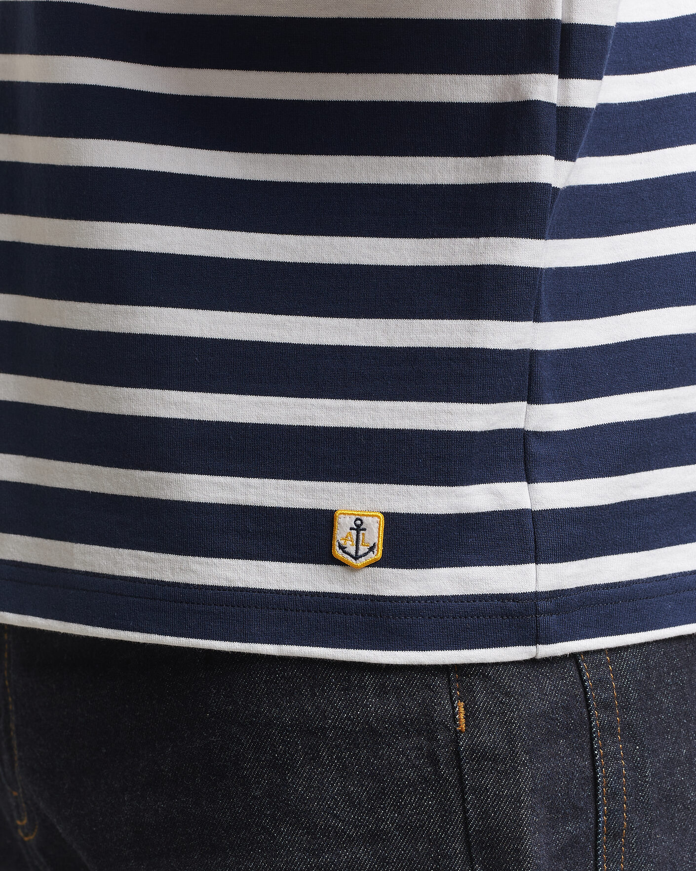 Homme | T-shirts | Armor-lux | Heritage Callac Stripe T-Shirt Marine/Blanc