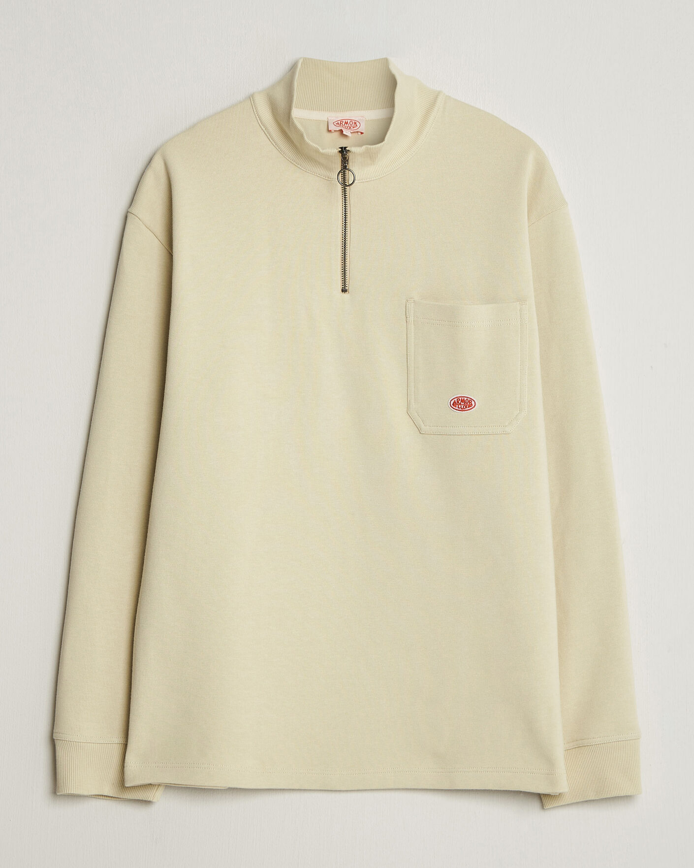 Homme | Pulls Et Tricots | Armor-lux | Camionneur Cotton Half Zip Sweater Gravel