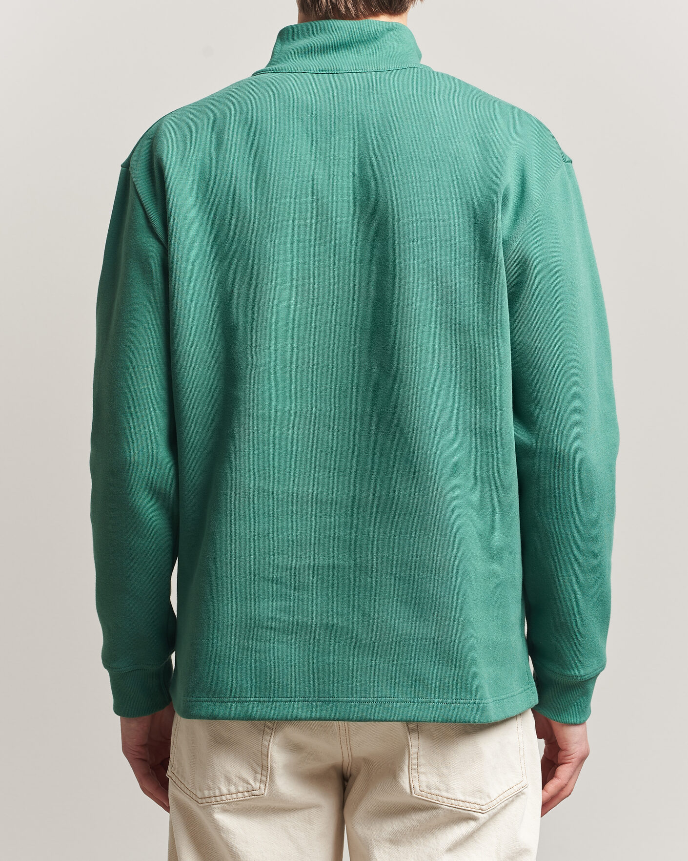 Homme | Pulls Et Tricots | Armor-lux | Camionneur Cotton Half Zip Sweater Dark Ivy