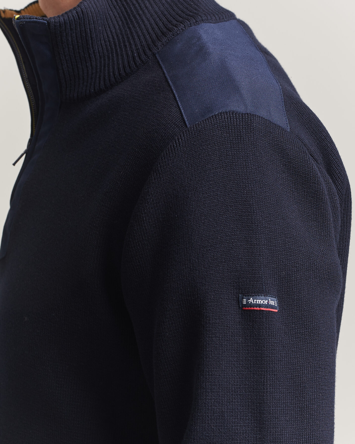 Homme | Pulls Et Tricots | Armor-lux | Workwear Half Zip Marine Deep