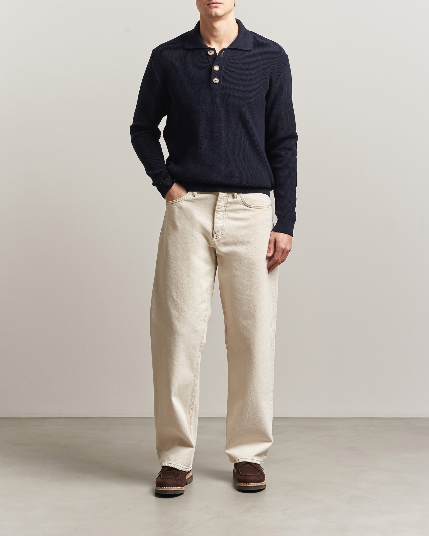 Homme | Pulls Et Tricots | Armor-lux | Heritage Knitted Polo Marine Deep