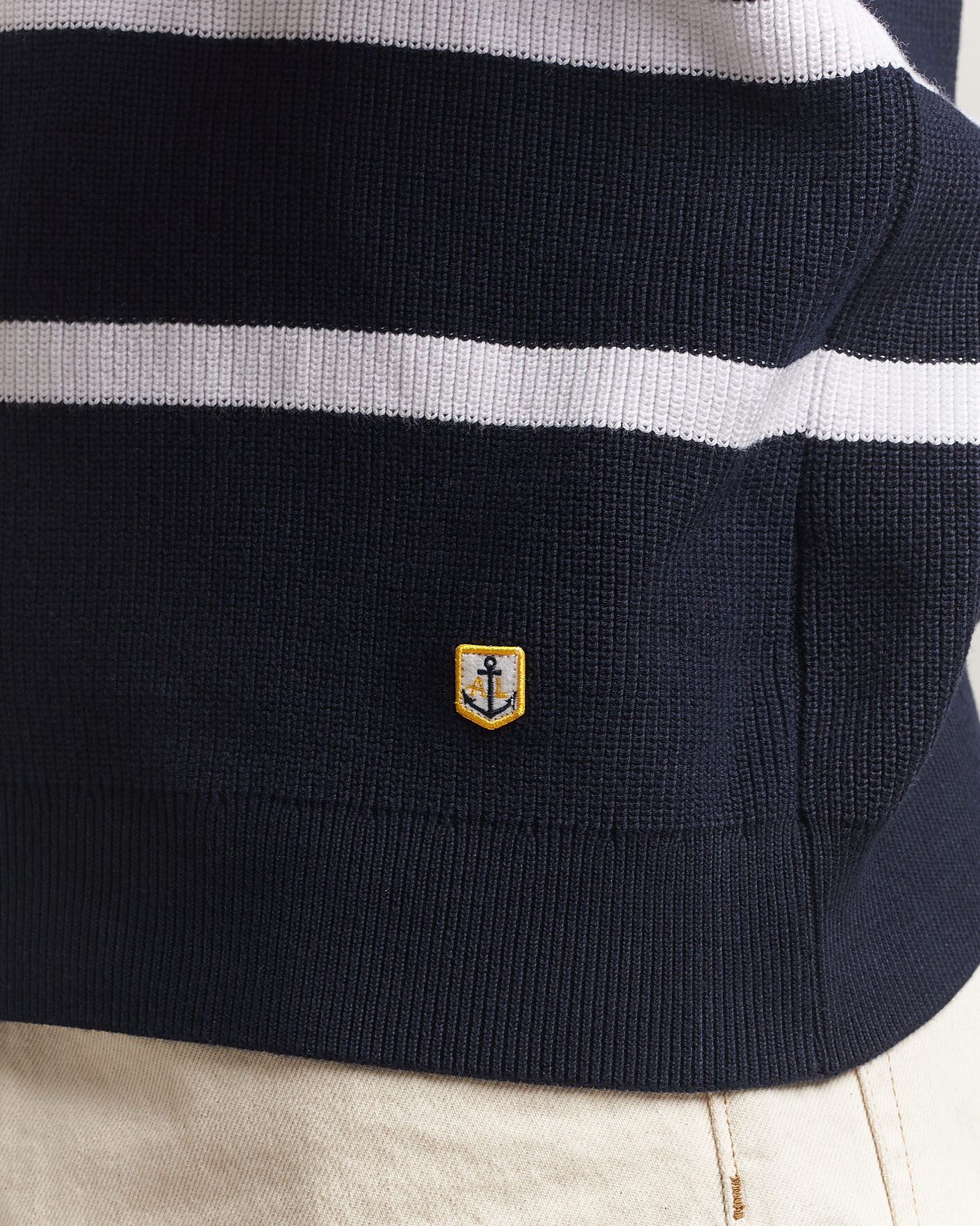 Homme | Pulls Et Tricots | Armor-lux | Heritage Knitted Polo Marine/Blanc