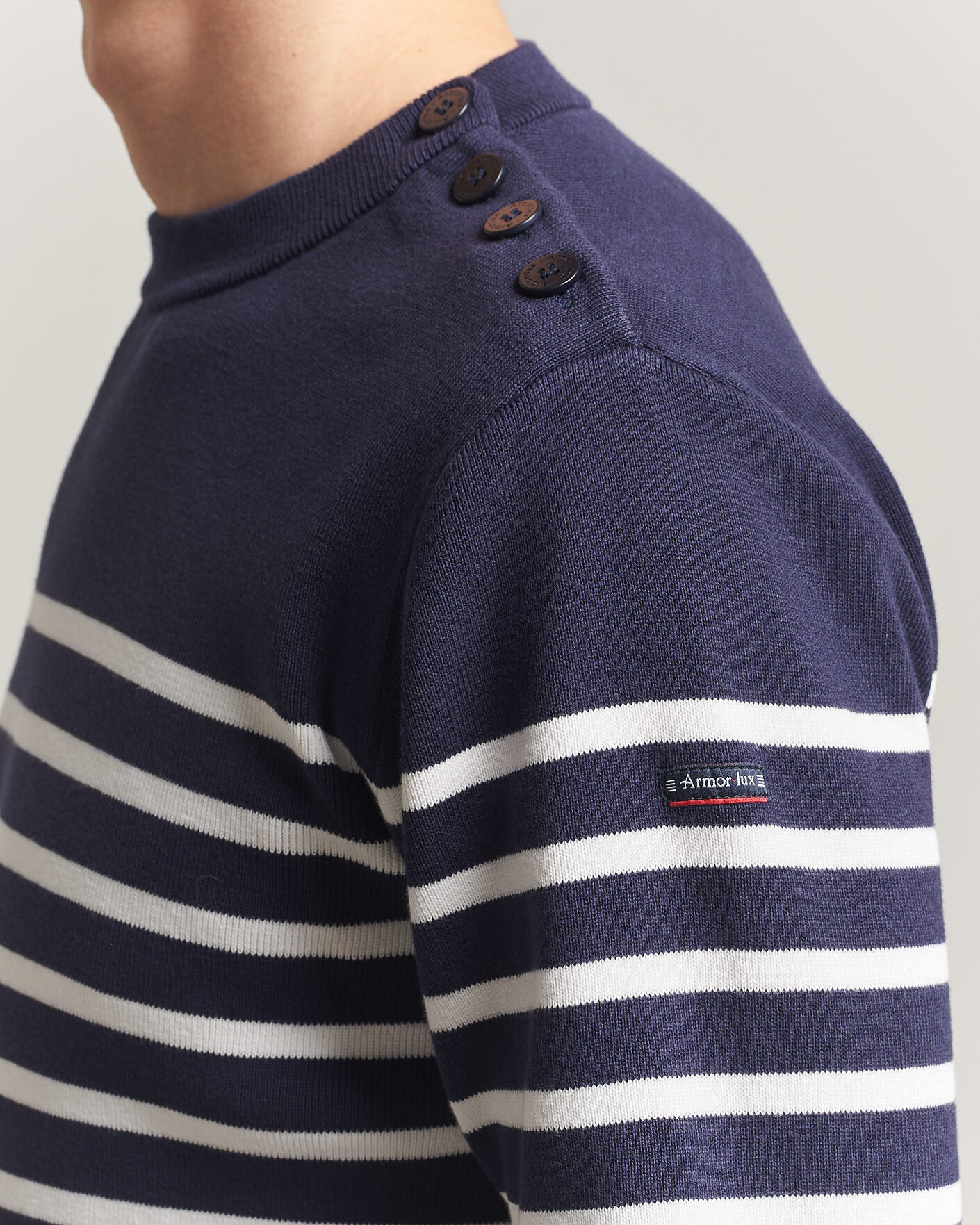 Homme | Pulls Et Tricots | Armor-lux | Groix Striped Sweater Navy/Nature